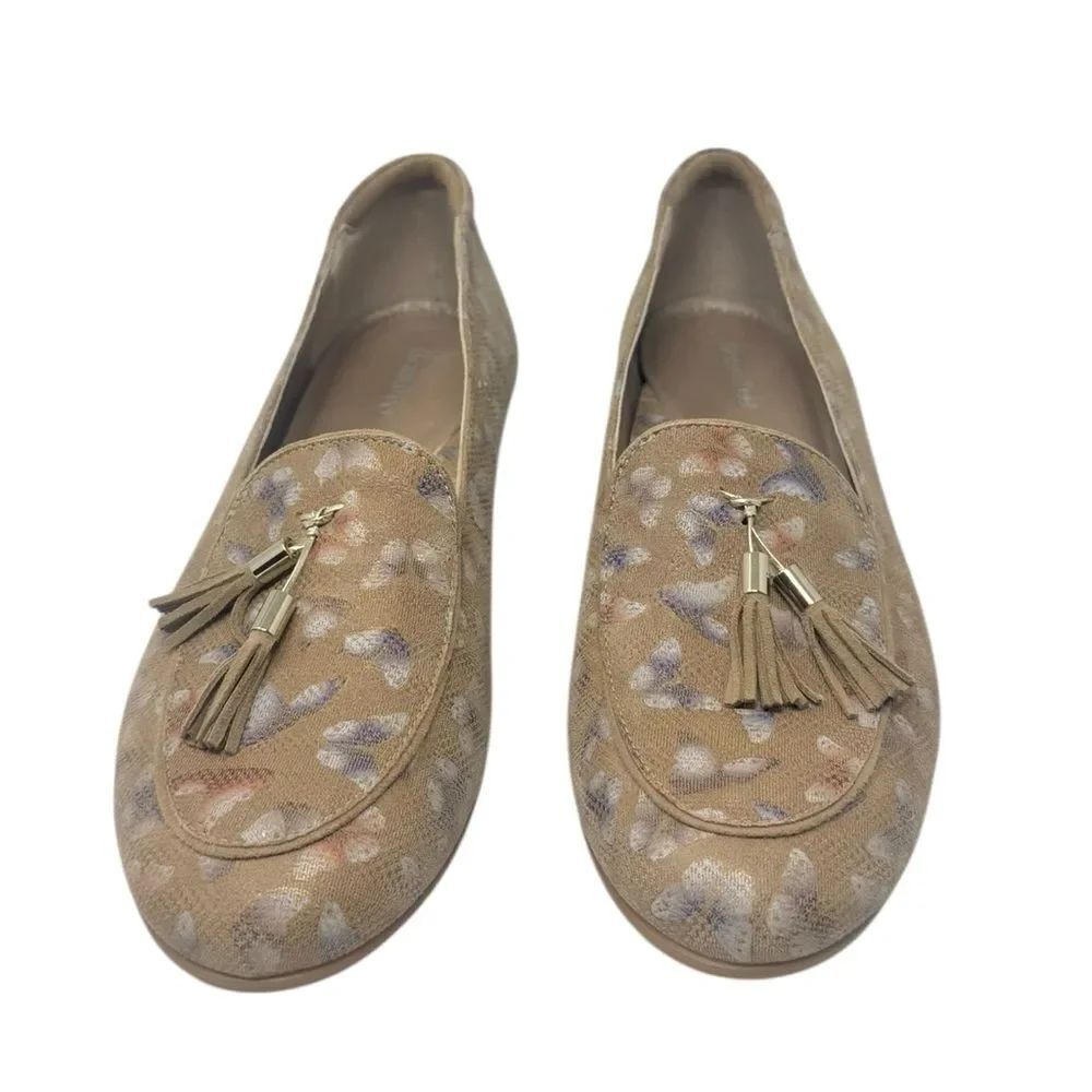 BeautiFeel Chloe Loafer Butterfly Pattern Tan suede 37.5